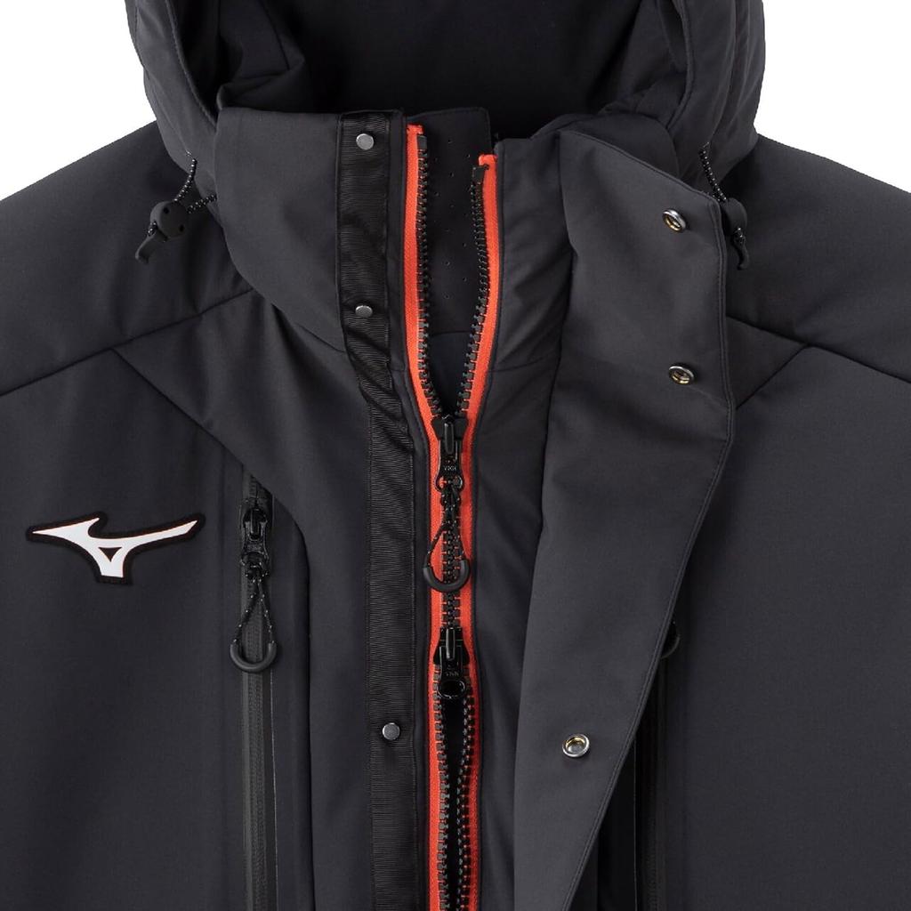 Утепленное пальто Mizuno Tech Fill Breath Thermo Водоотталкивающее Сохраняющее тепло Тренировочная одежда 32MED538
