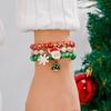 Delightful Christmas Tree Snowman Bracelet Set For Women Delicate Santa Elk Snowflake Stacking Bracelet Jewelry Accessories