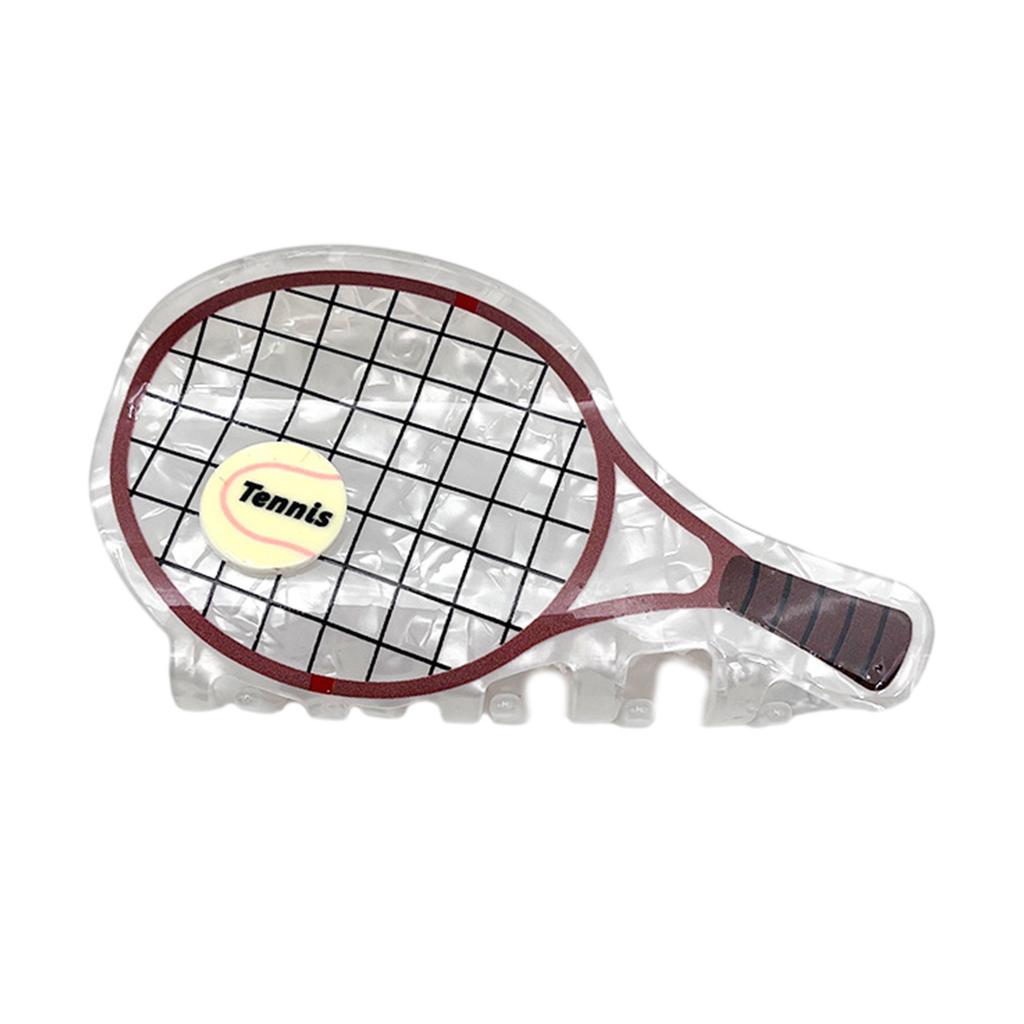 Creative Tennis Racket Hair Clip Non Slip Grip Sports Theme Hair Accessory For Women Girls Daily Use