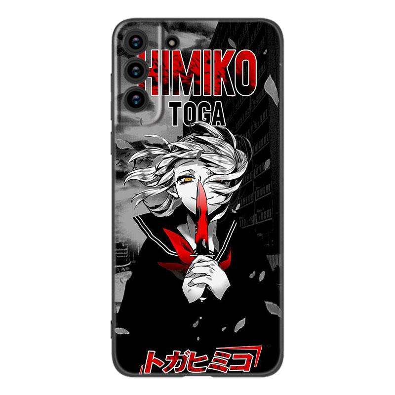 Anime Himiko Toga Black Silicone Phone Case For Samsung Galaxy S23 S21 S20 FE S24 S22 Ultra S10E S10 S9 S8 Plus
