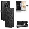For Realme 14 Pro+ 5G Wallet Case Dot Pattern Imprint PU Leather Phone Cover