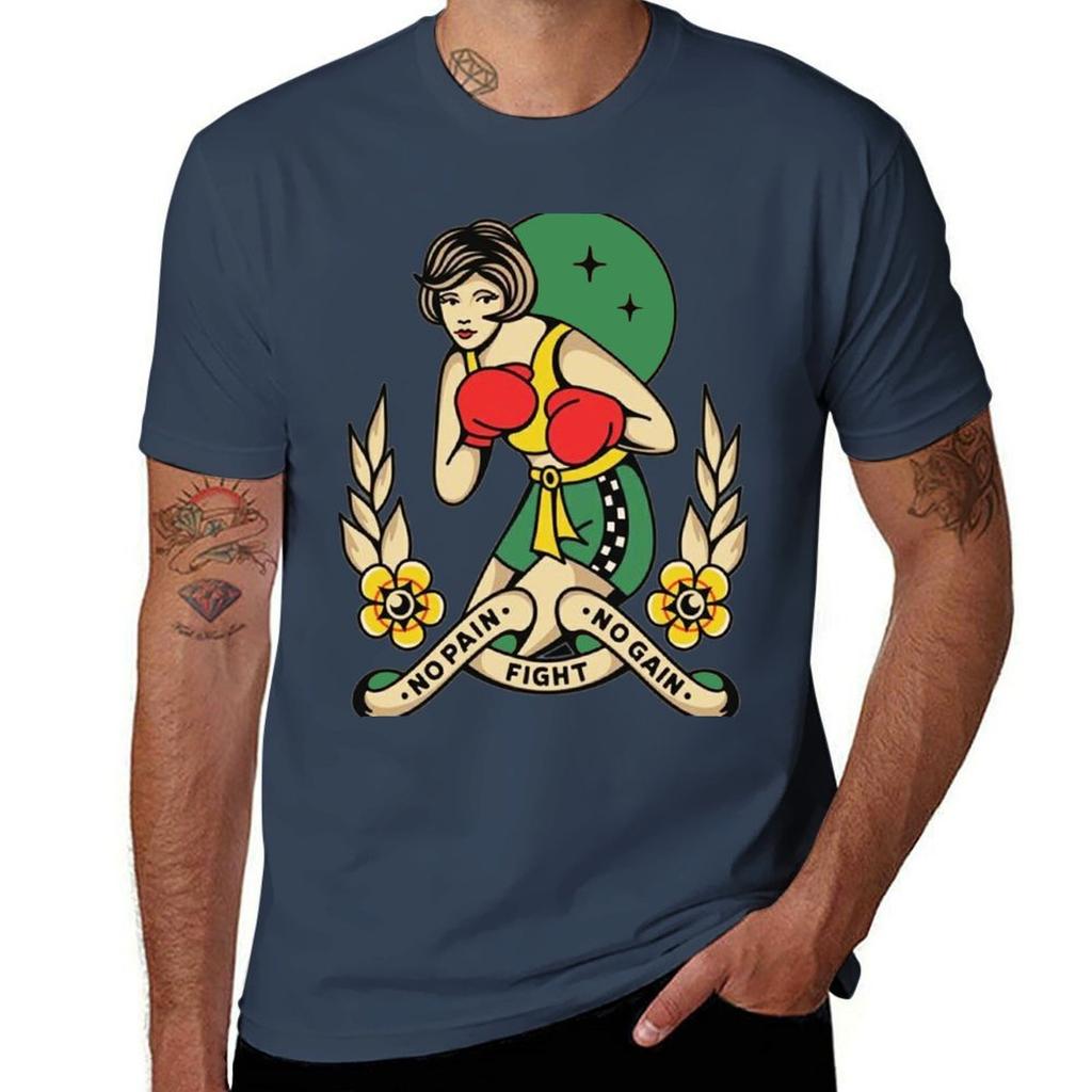 Traditional Beautiful Fearless Boxer Tattoo Tshirt Unisex T Shirt Graphic T Shirts For Unisex Graphic Vintage Tshirt
