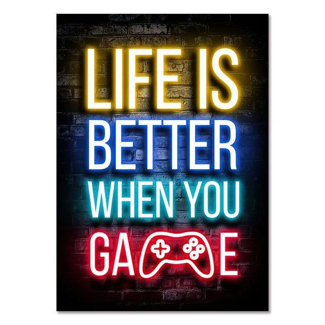 Украшение игровой комнаты, плакат, настенное искусство, видеоигра, холст, картина, декор для игровой комнаты, картина для геймера, мальчика, принты в спальню, Декор