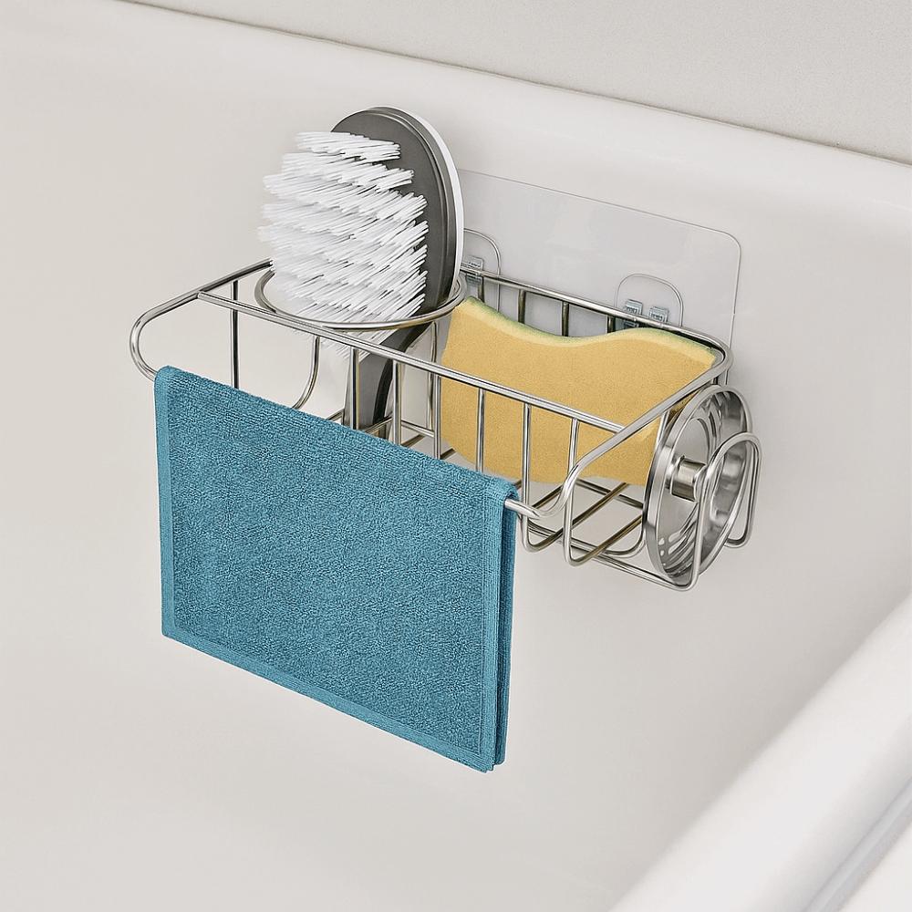 Stainless Steel Sponge Drainer Rack Hollowed Sponge Stand Sink Sponge Holder  Bathroom