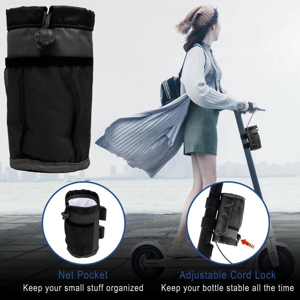 Сетчатая сумка Держатель для бутылки на руль Регулируемый держатель для бутылки для велосипеда Аксессуары Сумка для самоката
