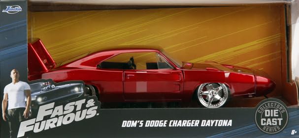 Kyosho Jada Toys Fast Furious Series 1969 Dodge Charger Daytona Red Finished Model JADA97060 & 1/24 (Dominic)