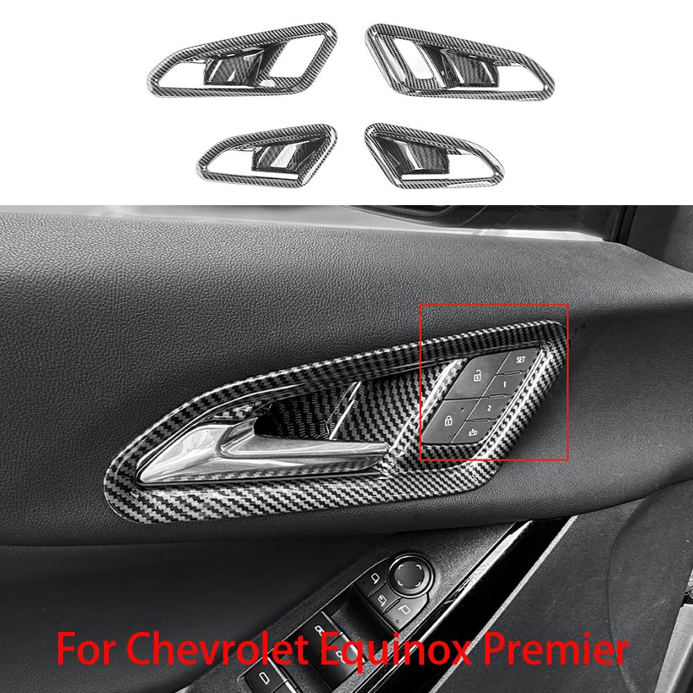 4 шт. Красная Накладка на Рамку Ручки Внутренней Двери Для Chevrolet Equinox LS 2025 2026 Автомобильные Аксессуары для Интерьера LHD
