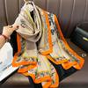Retro Fashion Printed Flowers and Big Shawls for Summer Travel and Vacation Sun Protection Versatile Temperament Scarf for Women