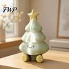 Unique 3D Printed PLA Crafts Christmas Tree Figurine, Cute Smiling Face Storage Decorative for Office Desk Desktop Ornament, Multi-Purpose Toy