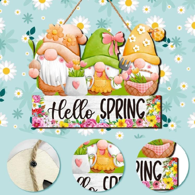 Decorative Welcome Spring Hangings Sign Handmade Woods Door Decorations