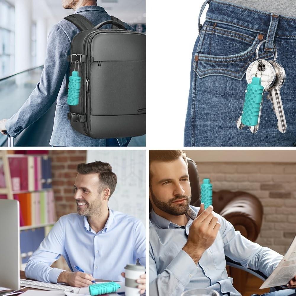 New Spiky Grippie Stim Keychain, Calming Keychain For Anxiety Relief, Hard Spiky Massage For Stress Reduction And Focus