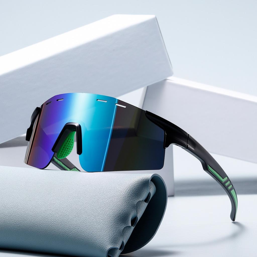 Солнцезащитные очки для велоспорта, меняющие цвет, для спорта на открытом воздухе, ветрозащитные очки, литьевые, нескользящие, с большой оправой 9061