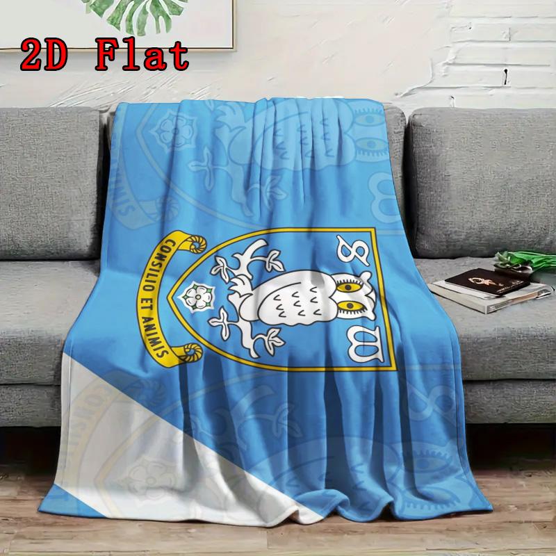 Sheffield Wednesday FC Owl print 2D Flat Pattern Flannel Blanket High quality All Seasons Warmth and Comfort Perfect for Christmas Gifts.P260914543