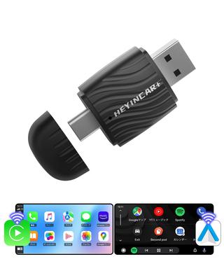 Беспроводной адаптер HEYINCAR+ с двухсторонней головкой, беспроводной адаптер CarPlay/Android Auto, беспроводной CarPlay &