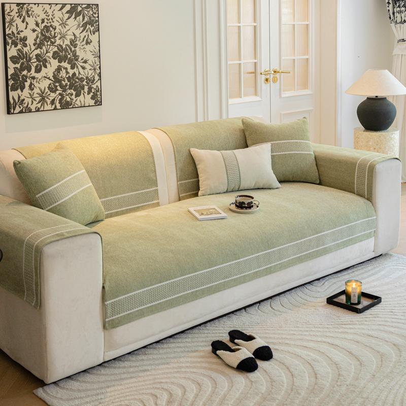 Подушка для дивана из синели, универсальный чехол на все сезоны, универсальный чехол, современный легкий роскошный чехол, нескользящая подушка против кошачьих царапин