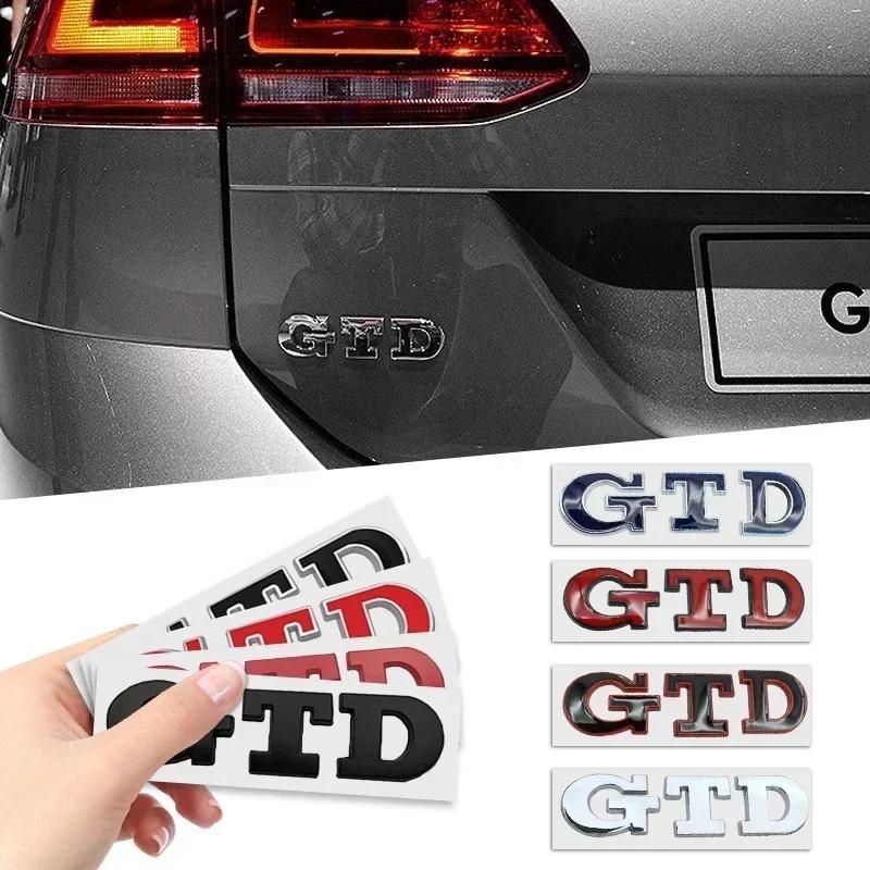 GTD Emblem 3D Metal Car Sticker Tailgate Badge Sticker Decal For Volkswagen VW Polo Golf 5 6 7 Passat Scirocco GTD Accessories HS5