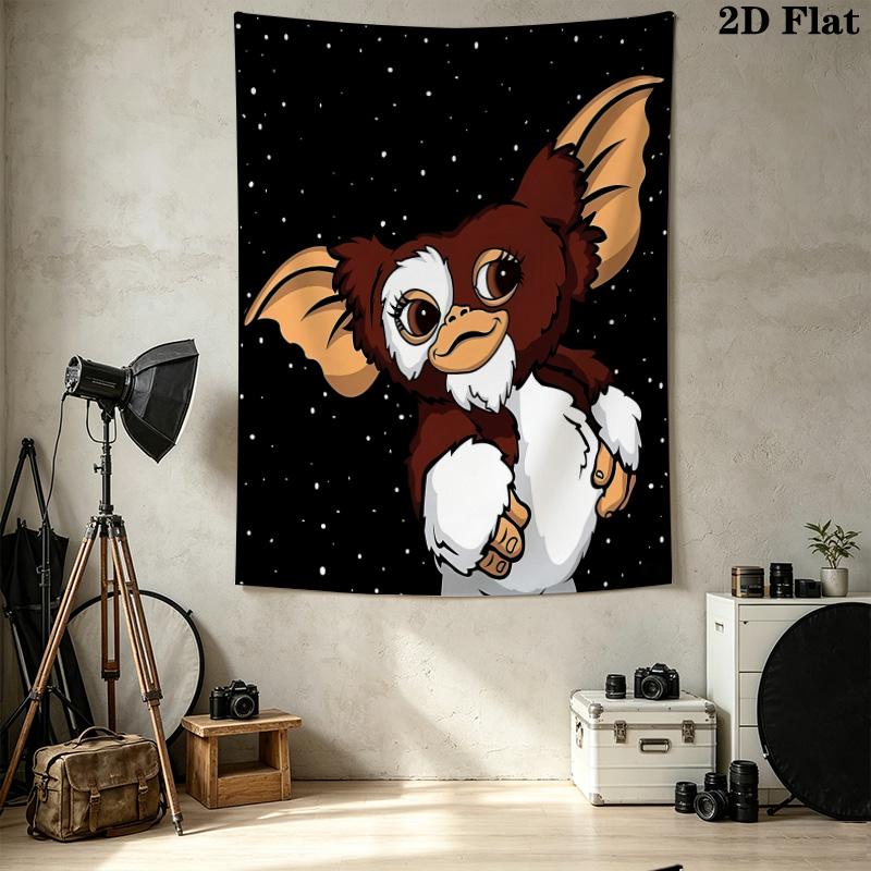 Gizmo Gremlins Wall Tapestry Aesthetic Wall Hanging Printed Fabric Blanket Decorative Tapestries For Bedroom Living Room Home Decor