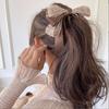 Ponytail Holder Cloth Banana Clip Hairpin Bowknot Hair Clip Cute Bow Vertical Clip  Girls