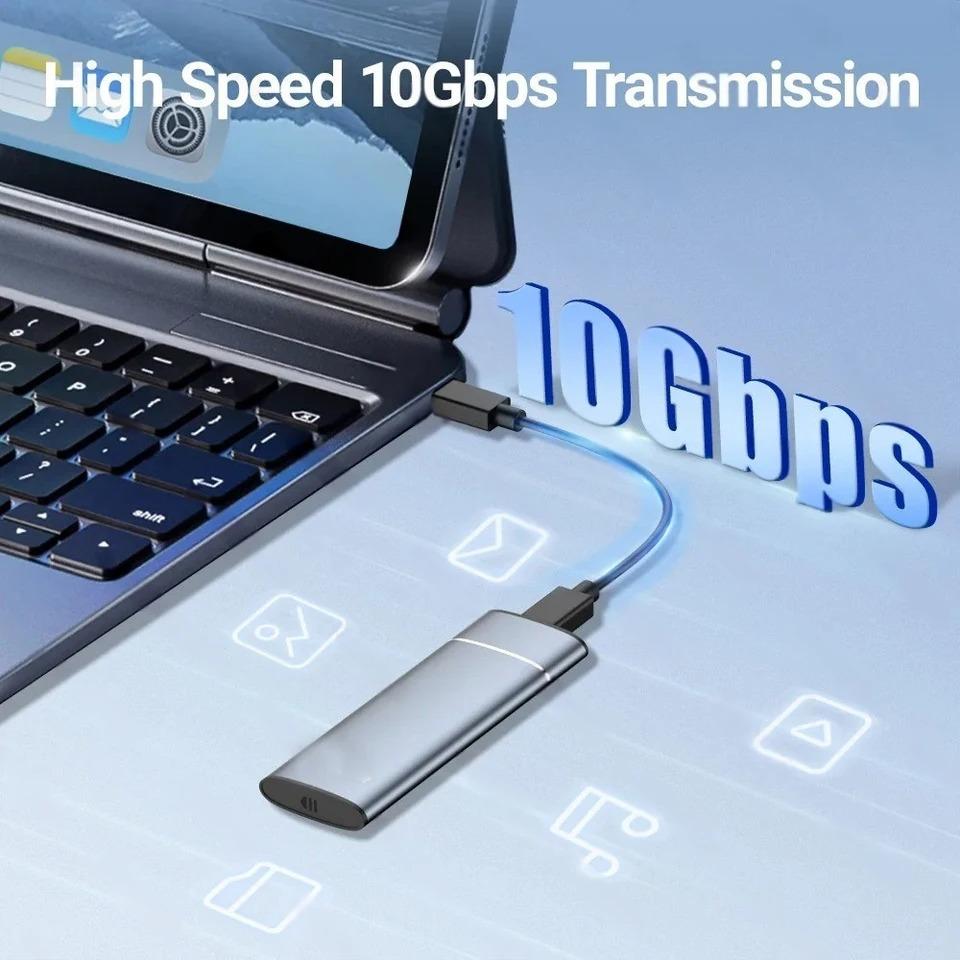 Корпус M.2 SATA NVMe, алюминиевый, внешний жесткий диск, SSD, чехол USB C 3.1 Gen2, 10 Гбит/с на NVMe SATA NGFF PCIe, внешний корпус для ноутбука