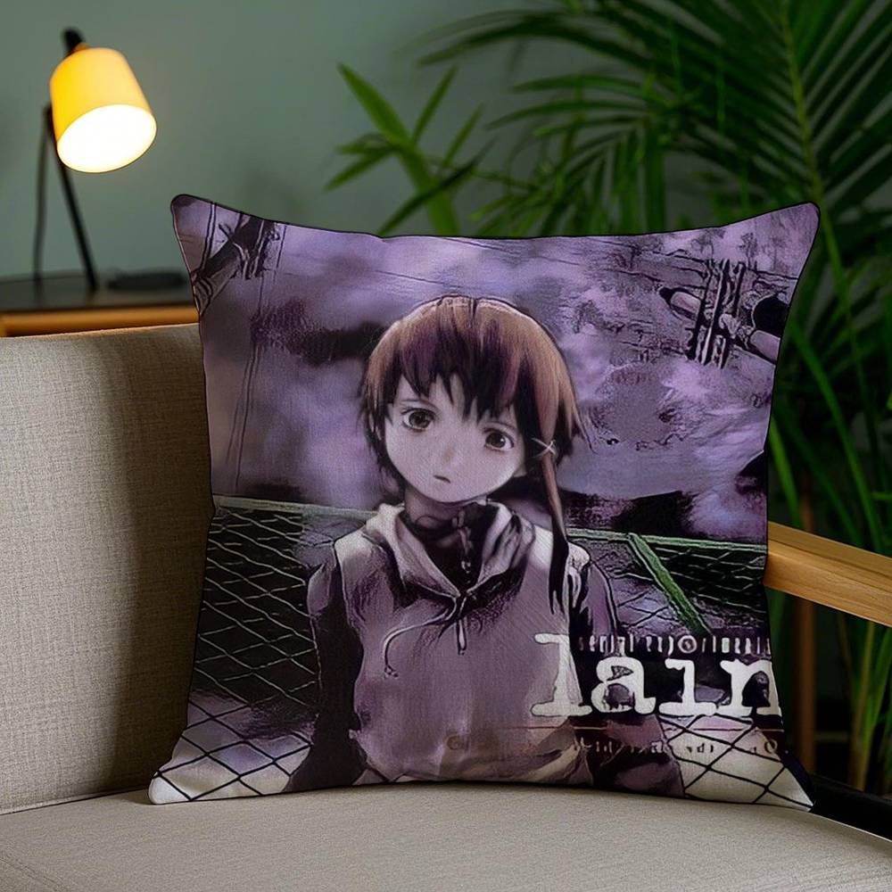 S-Serial Experiments L-Lain Наволочка для дома, общежития, спинки стула, короткий плюш, двусторонняя печать, подушка для офиса, время для сна