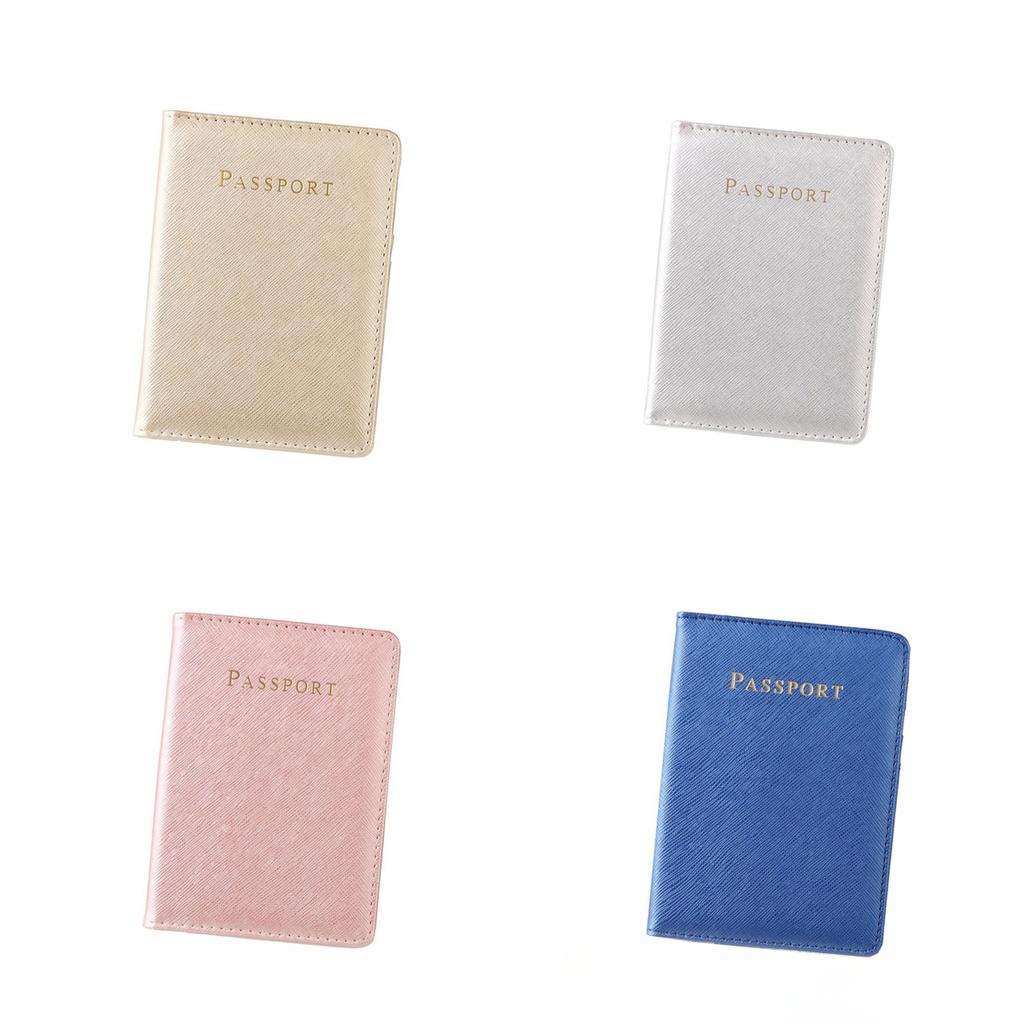 Новые обложки для паспорта из искусственной кожи с буквенным принтом, дорожный держатель для паспорта, золотой, серебристый, синий, розовый цвет, держатель для удостоверения личности, зажим для авиабилета