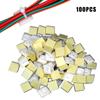 Cable Tie Base Wire Wall Holder Zip Tie Mount Self Adhesive White Fixing Seat Clamps 2cm X 2cm 100PCS