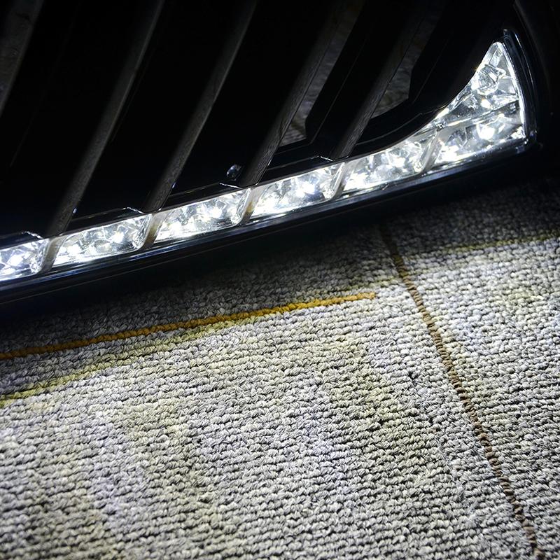 Светодиодные дневные ходовые огни DRL, водостойкий передний бампер, противотуманная фара, решетка, подходит для Ford Focus 3 MK3 2012-2015, автомобильные аксессуары