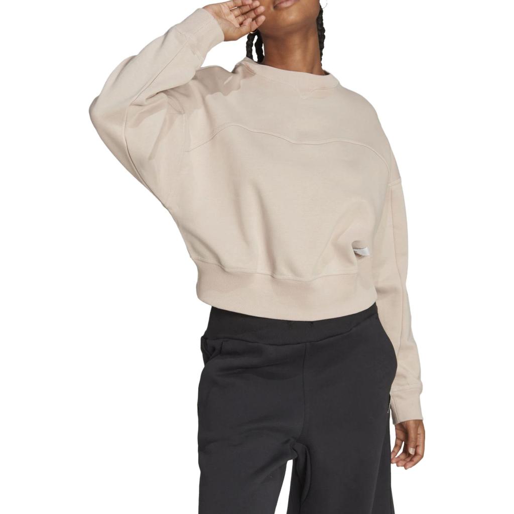 Adidas Sweatshirts Women's Taupe Crew Neck Moderate Other HZ4382