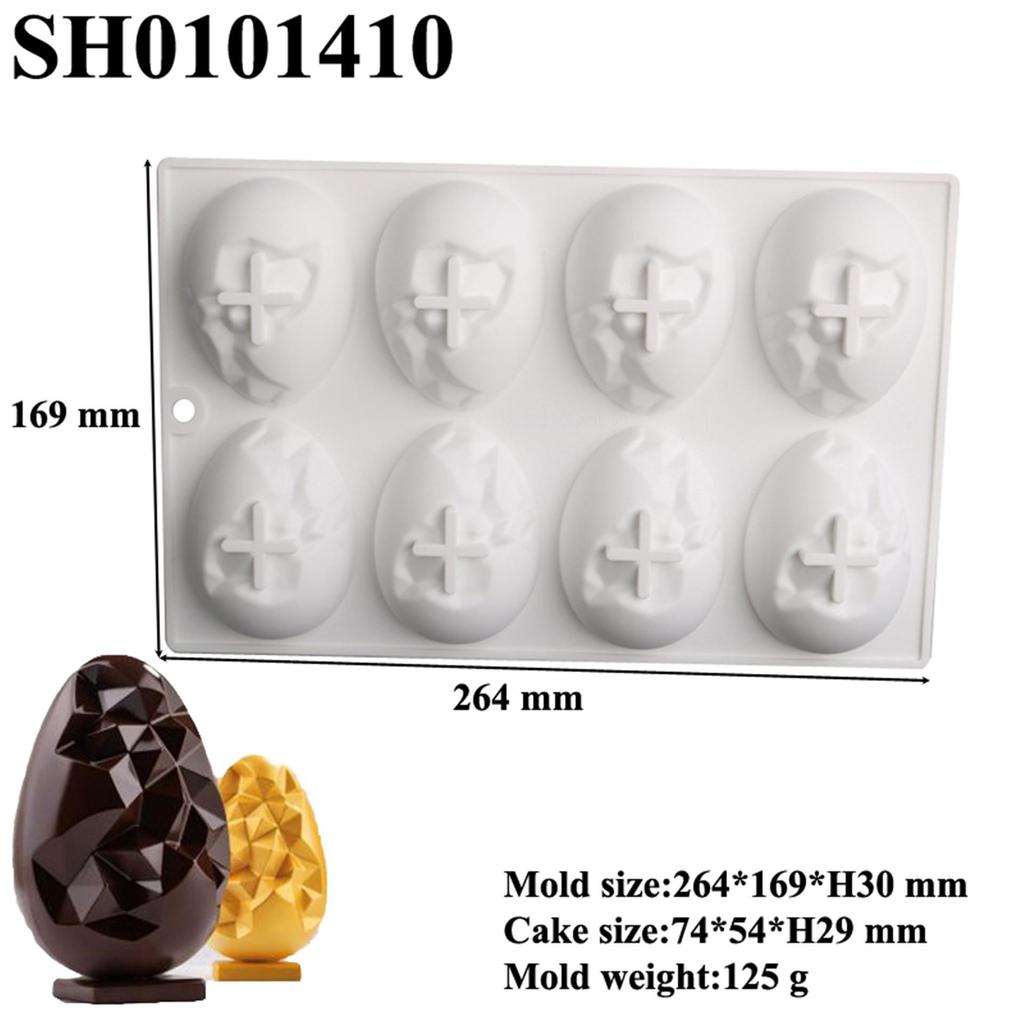 Easter Egg Silicone Mold for Goose, Duck, and Bird Shapes - French Flower Design Cake Mousse Mold