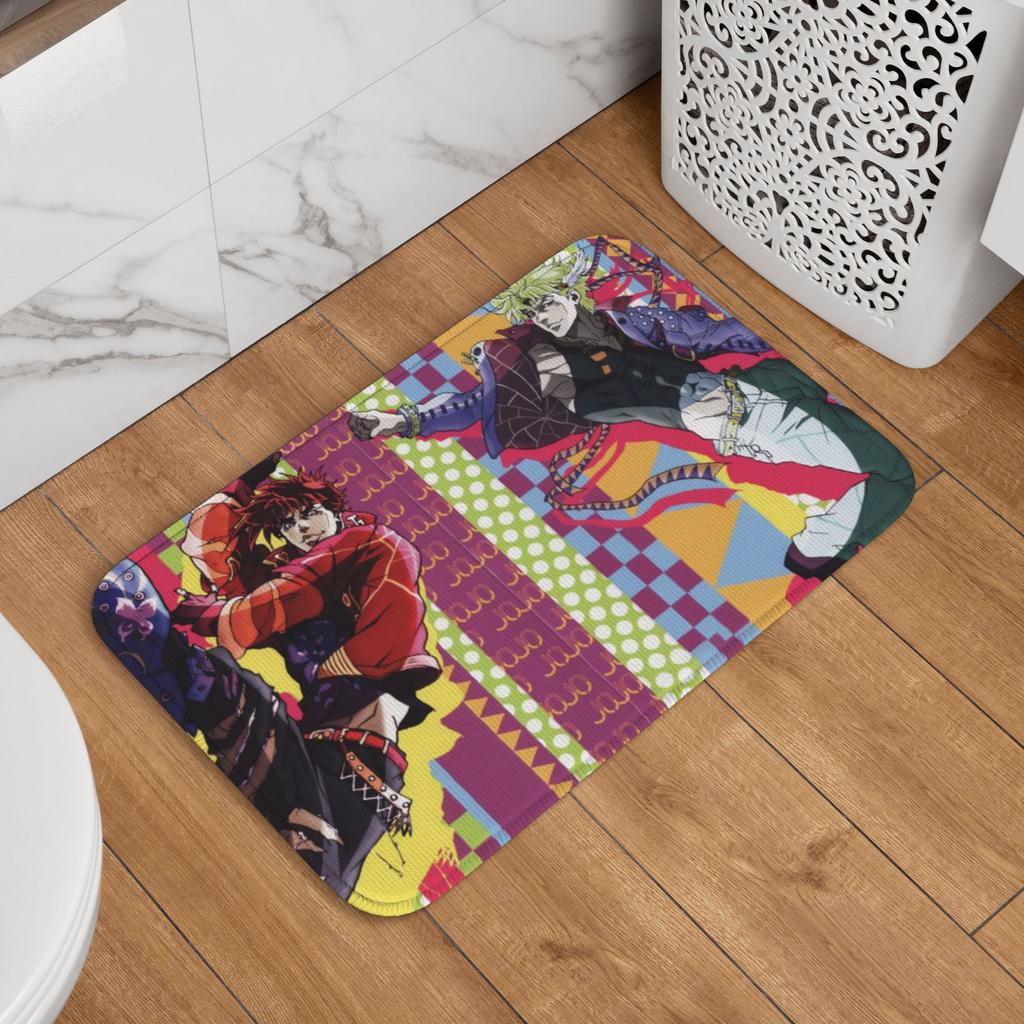 JoJoes Anime Front Door Floor Entrance Welcome Mat Outdoor Kitchen Bath Doormat Toilet Living Room Carpet Rug Footpad