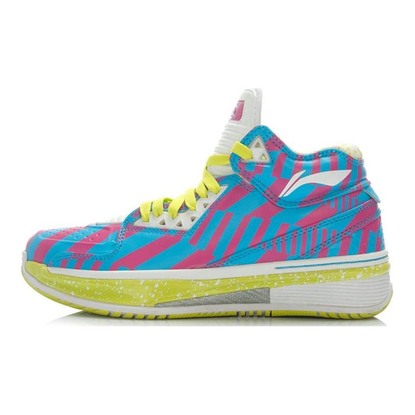 Li Ning WOW 2 Модные, нескользящие, износостойкие, с хорошим отскоком, низкие Баскетбольные кроссовки Мужские Синий Розовый Белый ABAH017-16