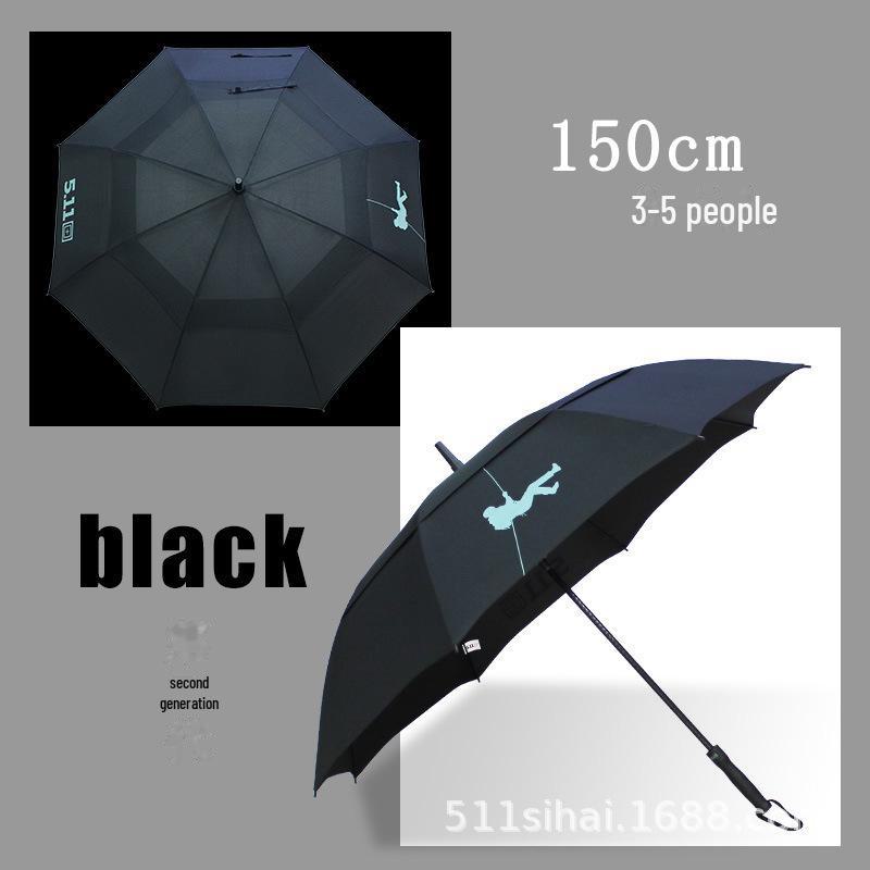 511 Двойной зонт от солнца с длинной ручкой и логотипом - Защита от ультрафиолета