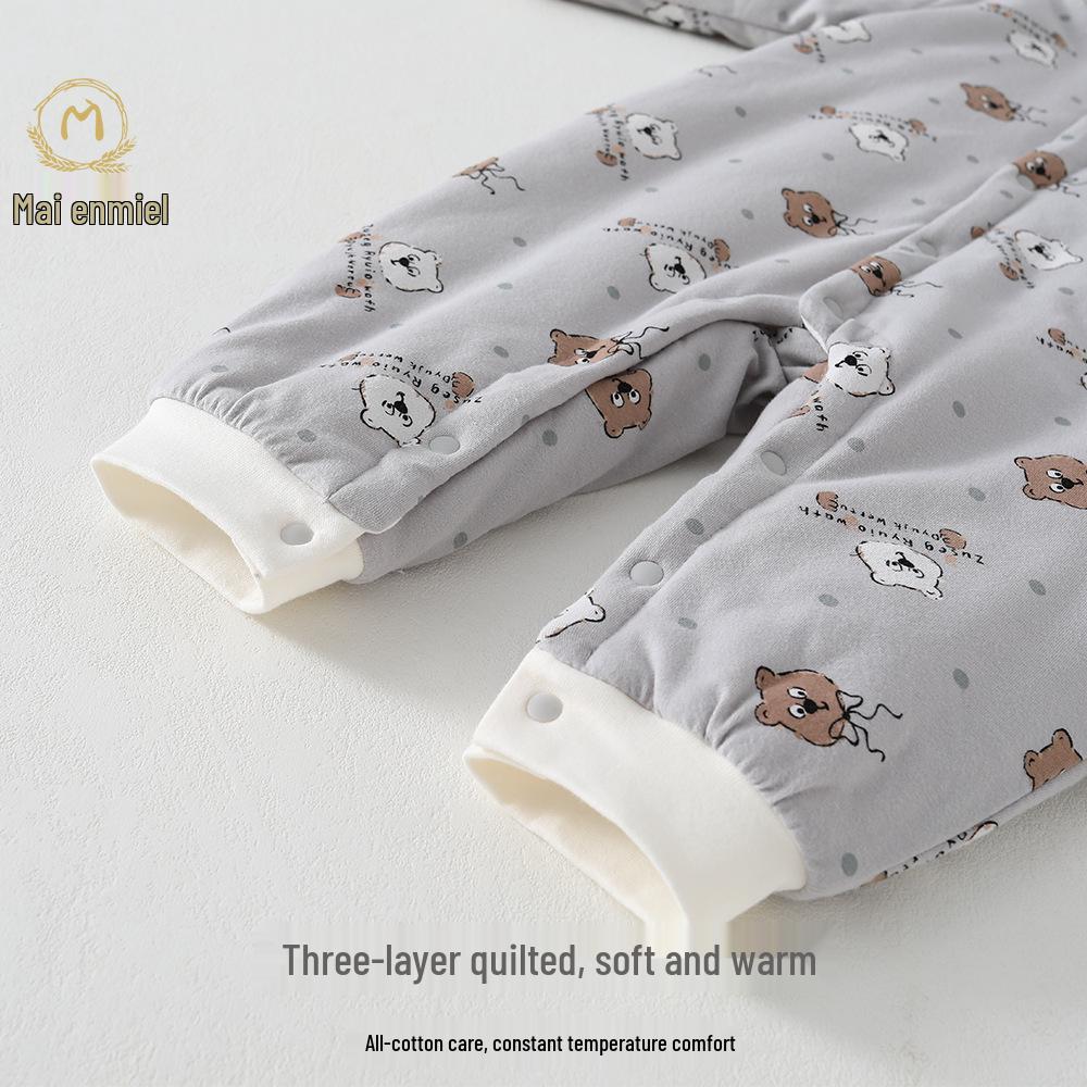 Стеганый детский комбинезон Maienmier - Теплый осенне-зимний ромпер для новорожденных (80г, Класс А)