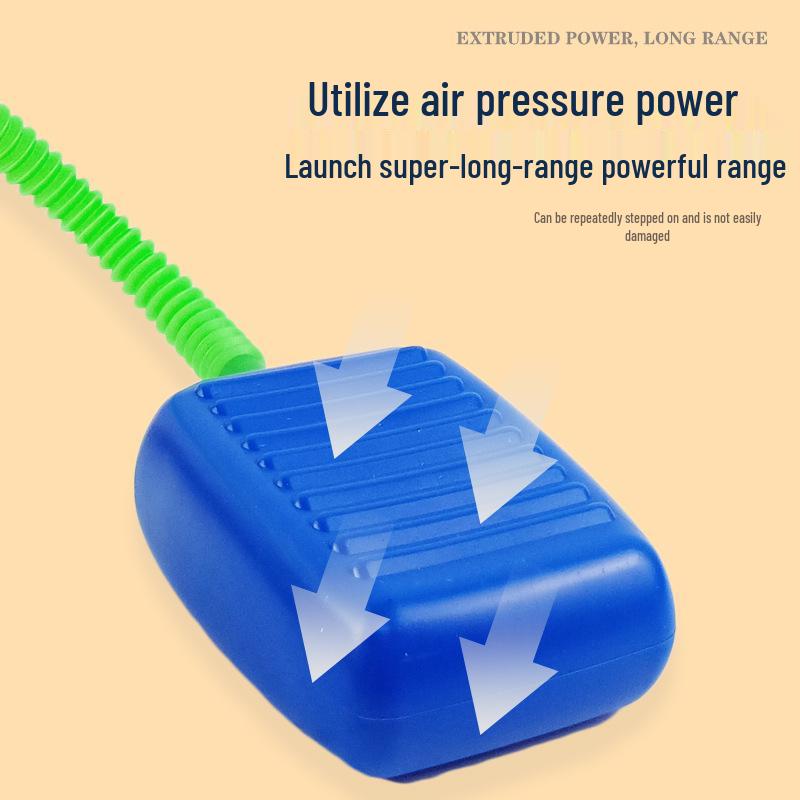 Children's Foot-Powered Luminous Flying Rocket Launcher Toy