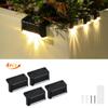 Warm White LED Solar Lamp Stairs Path Stair Outdoor Garden Lights Waterproof Balcony Light Decoration for Patio Stair Fence Light