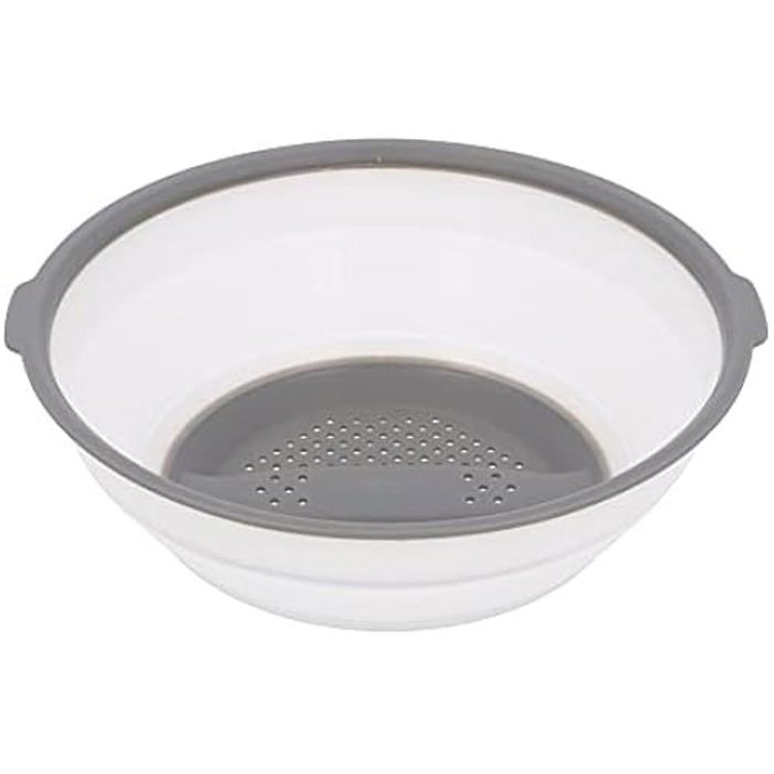 Couvercle à micro-ondes - Égouttement légumes - Cuiseur vapeur - Diamètre 26 cm - Pliable - Résistance à la chaleur - Couleur