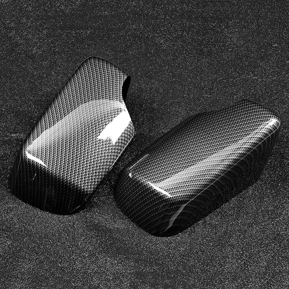 Carbon Fiber Style Door Wing Mirror Protector Add on Side Rearview Cover Fits for E46 1998 2005