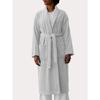 Bathrobe with Shawl Collar Terry Cotton 380 Gr/m² "Naïa" Vent Du Sud - White - Size M