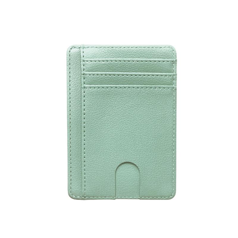 8 Slot Slim Blocking Leather Wallet Credit ID Card Holder Purse Money Case Cover Anti Theft for Men Women Men Fashion Bags