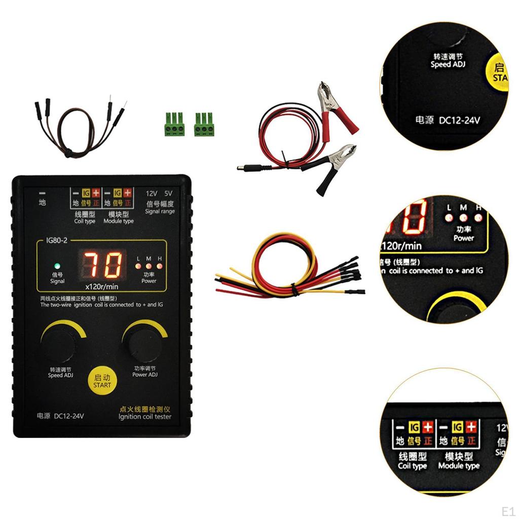 Motorcycle Ignition Coil Tester Diagnostical Repair Tool Portable Car Checker for