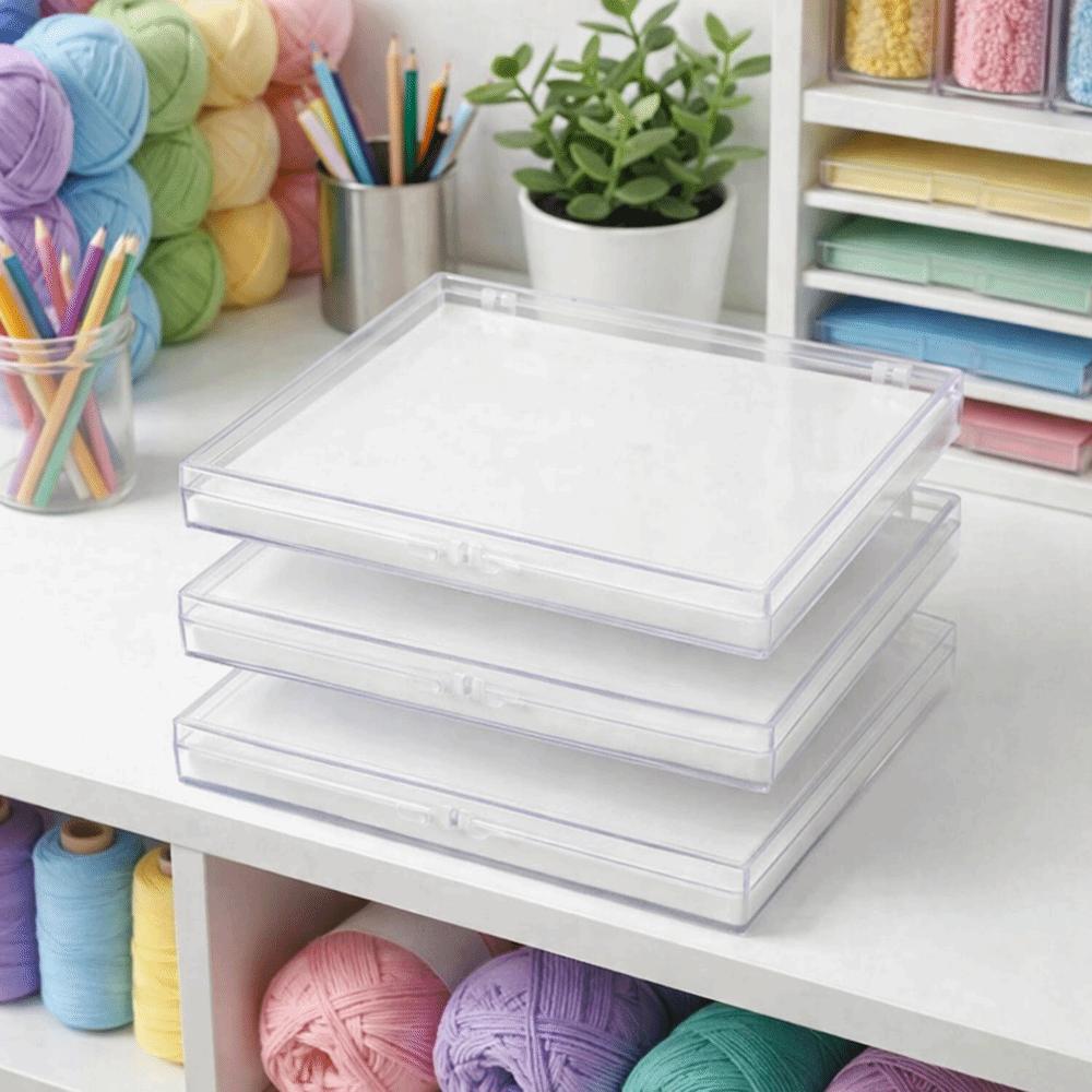 Anti-Spill Perler Bead Storage Box Transparent Semi-finished Storage Box Project Storage