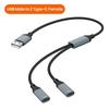 Aluminum Alloy Shell Multiple Splitter Adapter TPE Plastic USB Power Charging Hub  Power Charging