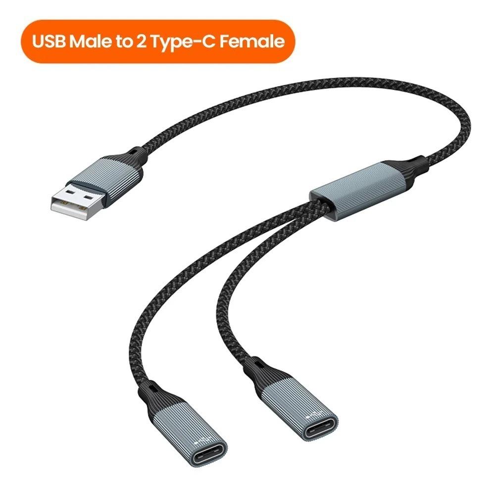 Aluminum Alloy Shell Multiple Splitter Adapter TPE Plastic USB Power Charging Hub Power Charging