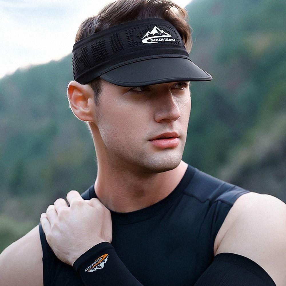 Caps Sun Shade Sunscreen Visor Hairband Empty Top Men Hats Elastic Hair Band Sports Hats Women Cap