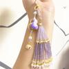 Lingyin Fulu Xiangling Purple Gradual Change Floating Paint Gourd Pearl Bell Pendant Bag Trailer Hanging Scenic Merchandise