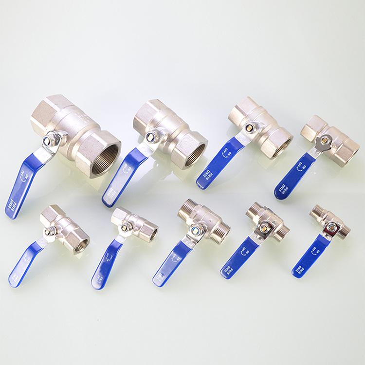 Large Flow 2-Piece Brass Ball Valve with Male/Female Threads for Water Pipes, Available in 1", 1.2", 1.5", and 2" Sizes