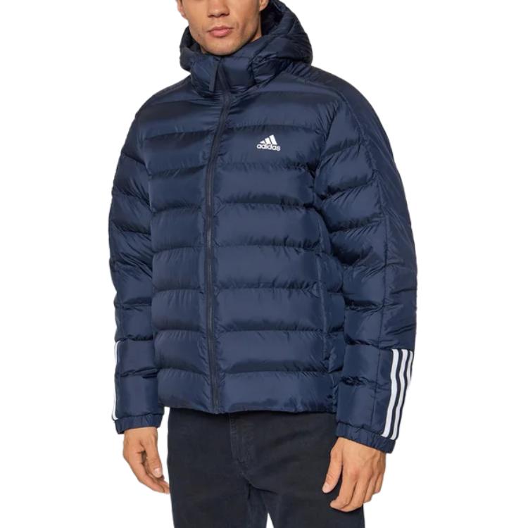 adidas Куртки Мужские Морской Синий С Капюшоном Утепленные Другие GT1686