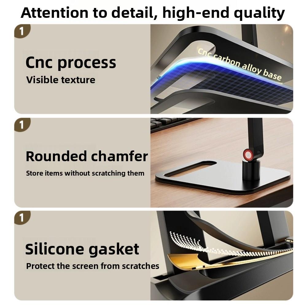 Adjustable Height Portable Monitor Holder Punch-Free Foldable Screen Holder Desktop Mount Universal Monitor Bracket Laptop Stand