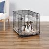 Compact Black Wire Dog Crate: Single Door, Bottomless Design with Toilet, for Small To Medium Dogs
