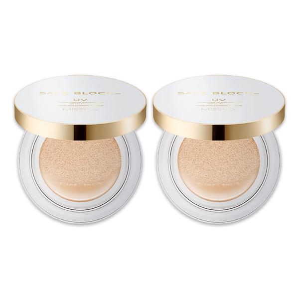 MISSHA Safe Block RX Тональный солнцезащитный кушон / Розовый тон-ап солнцезащитный кушон SPF50+ PA++++ 12 г (6 вариантов)